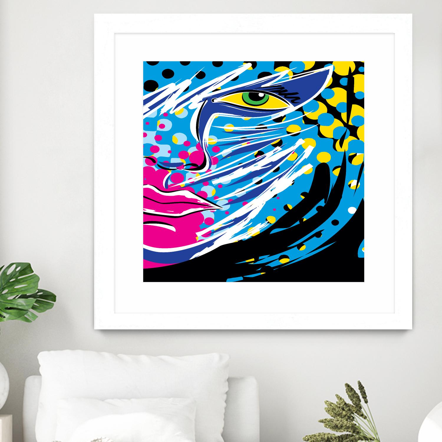 Pandore by Ray Lengelé on GIANT ART - pink animé face