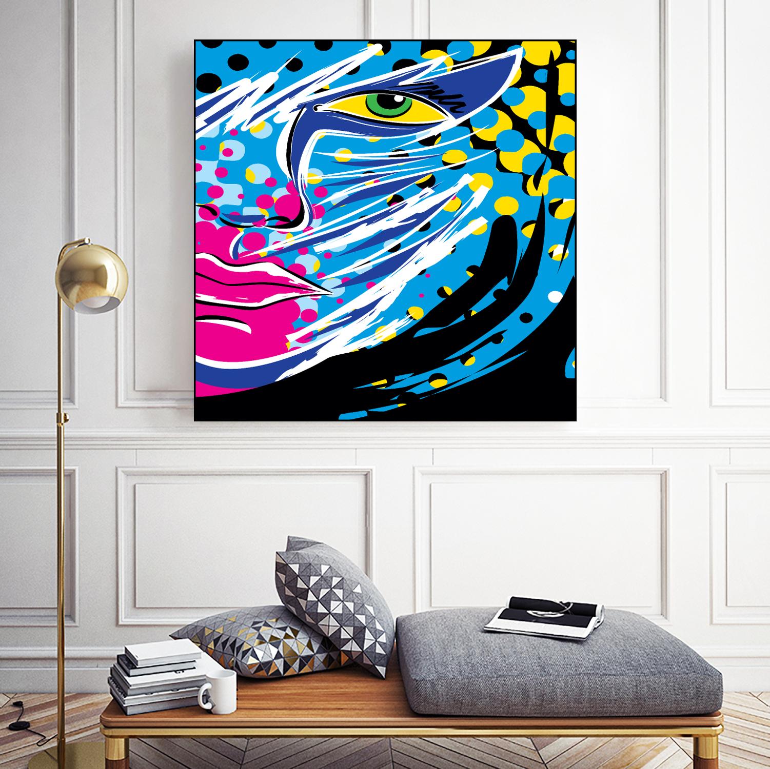 Pandore by Ray Lengelé on GIANT ART - pink animé face