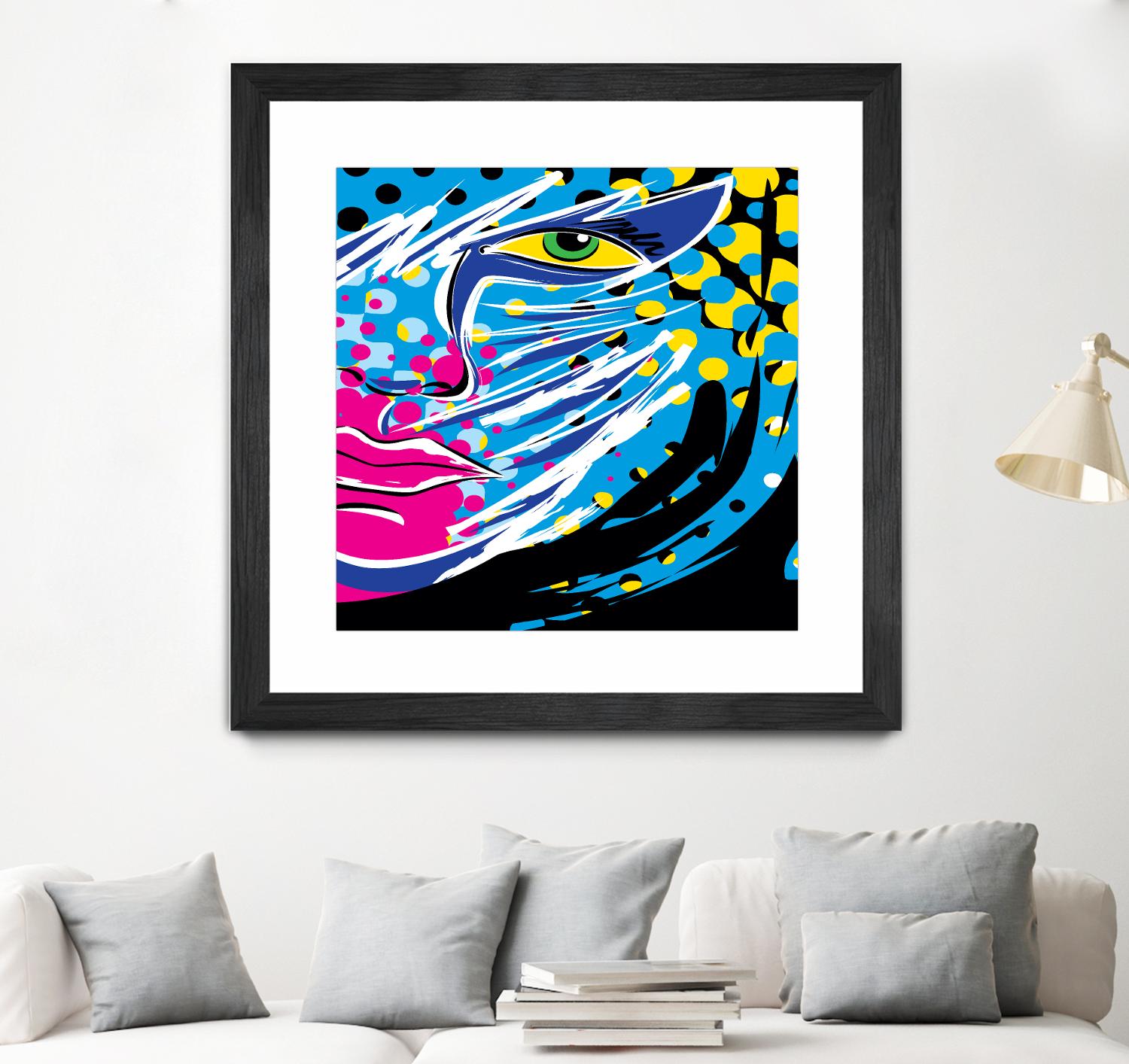 Pandore by Ray Lengelé on GIANT ART - pink animé face