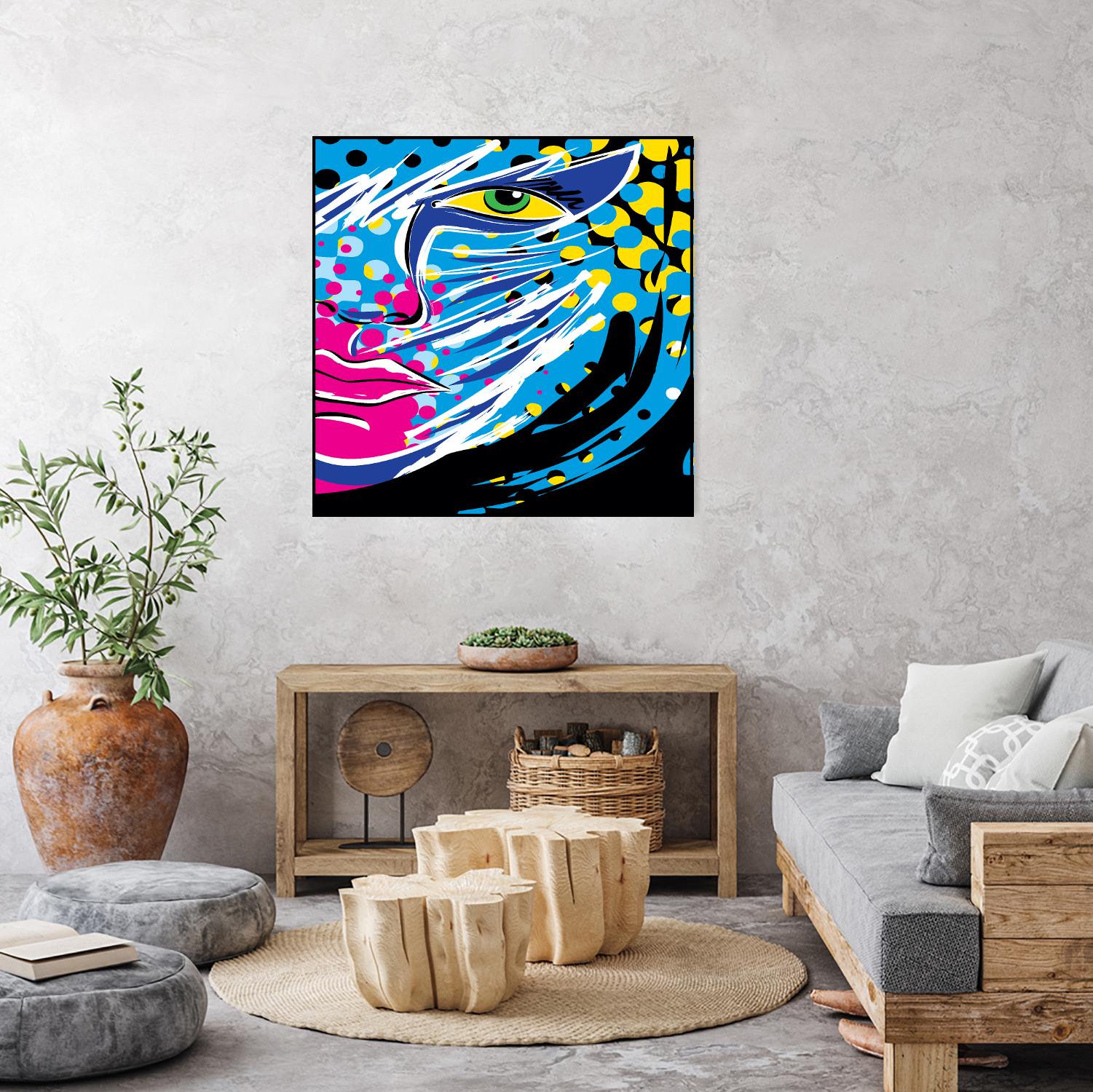 Pandore by Ray Lengelé on GIANT ART - pink animé face