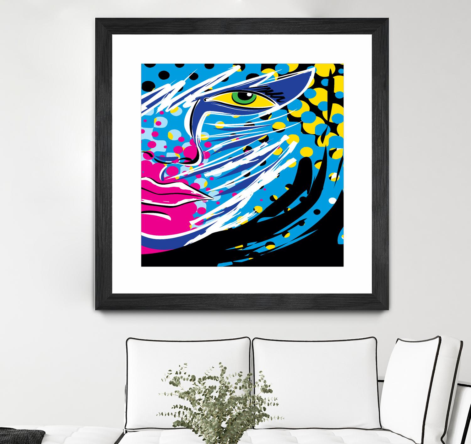 Pandore by Ray Lengelé on GIANT ART - pink animé face