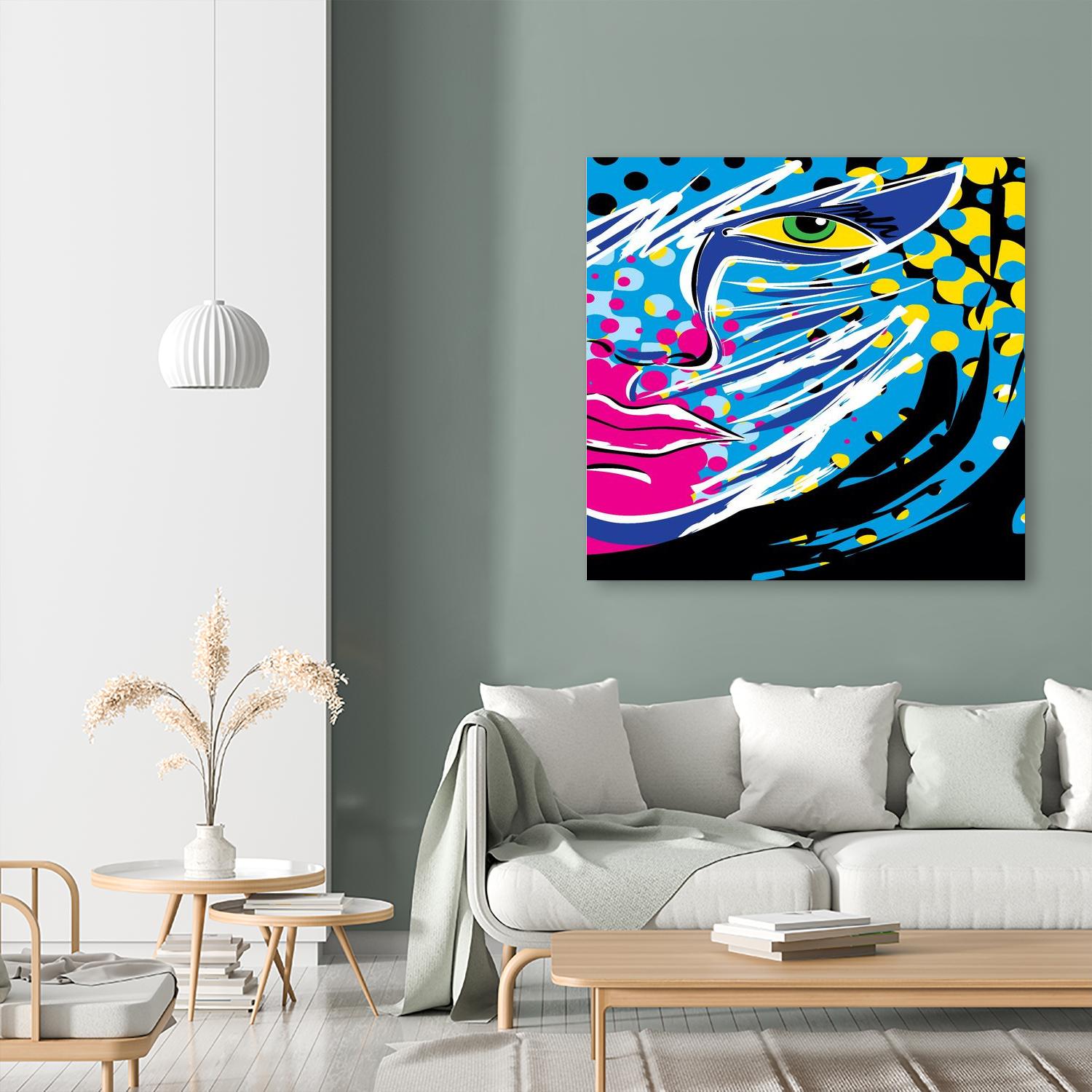 Pandore by Ray Lengelé on GIANT ART - pink animé face