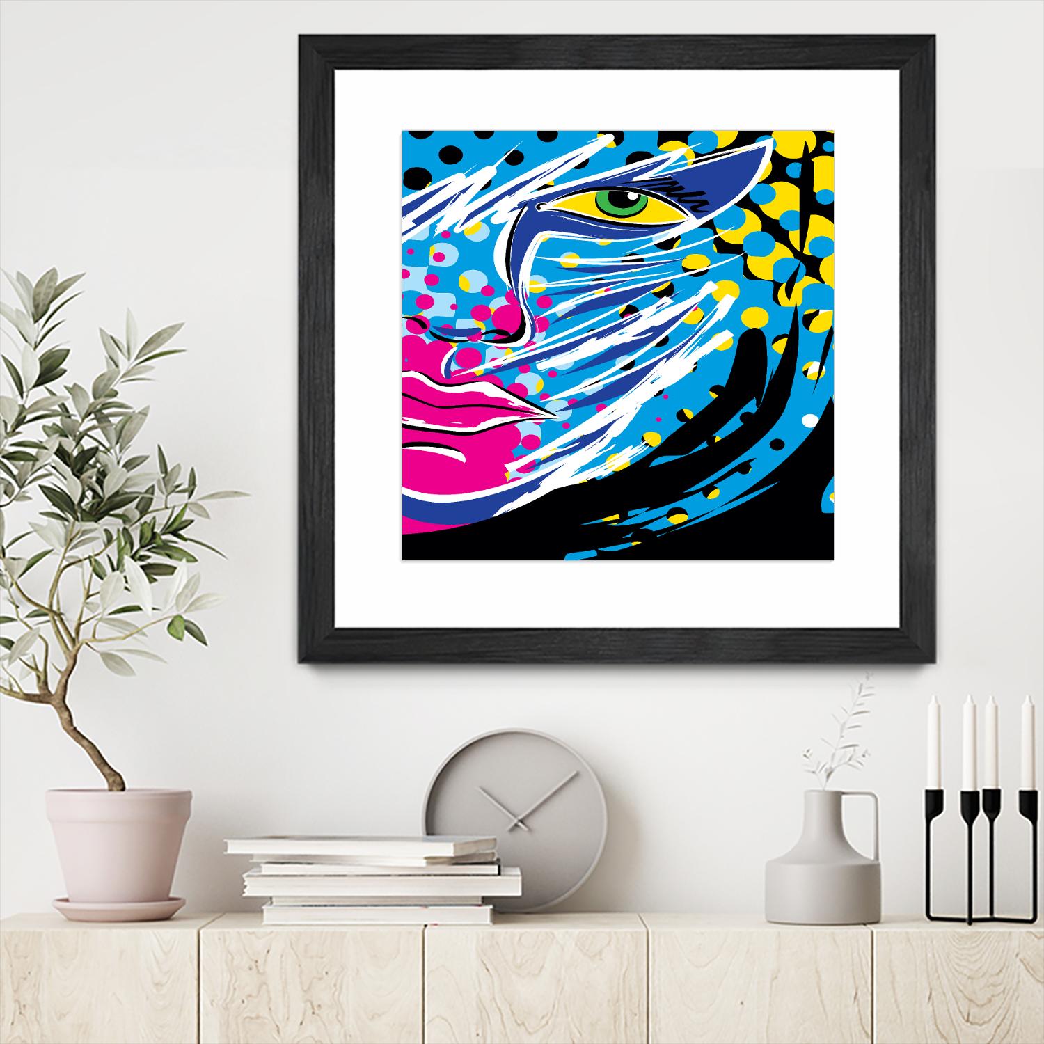 Pandore by Ray Lengelé on GIANT ART - pink animé face