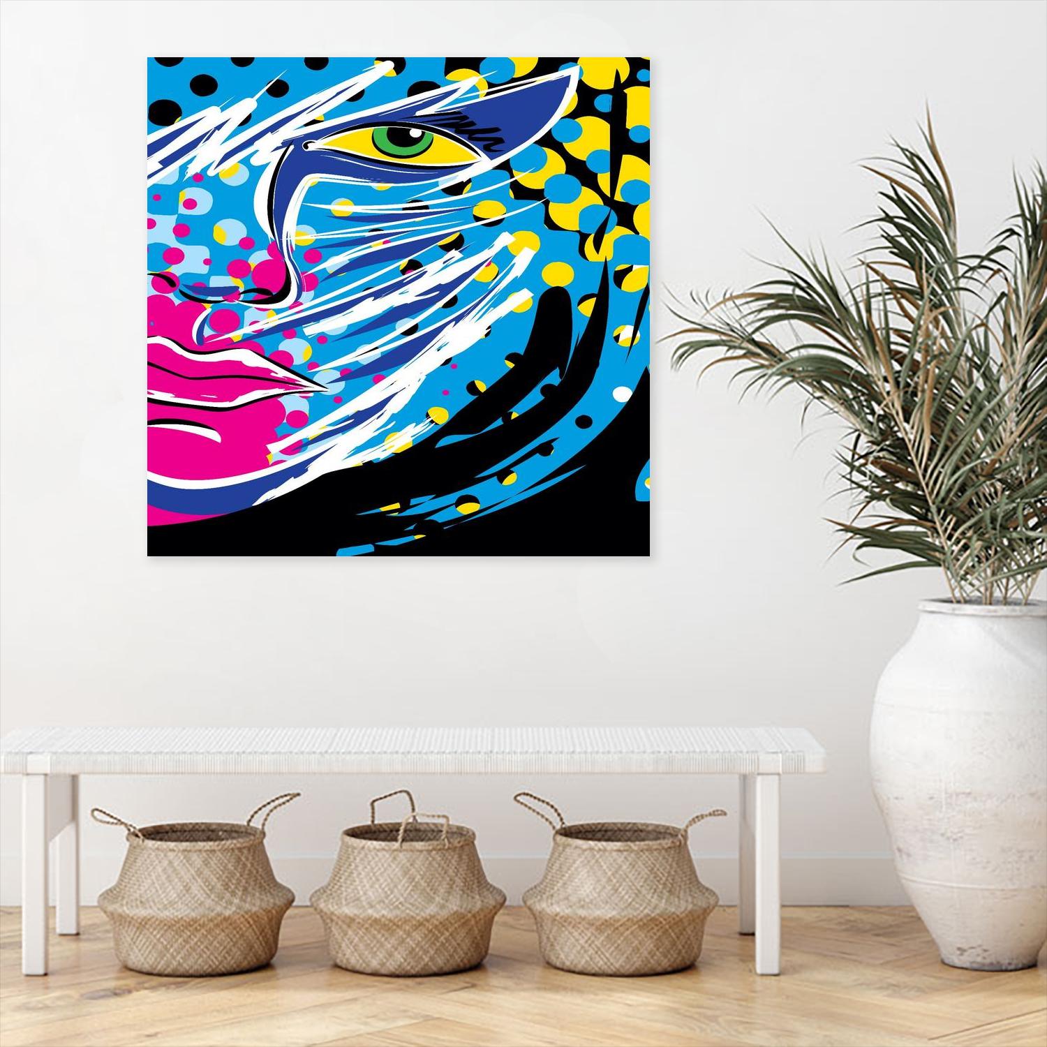 Pandore by Ray Lengelé on GIANT ART - pink animé face