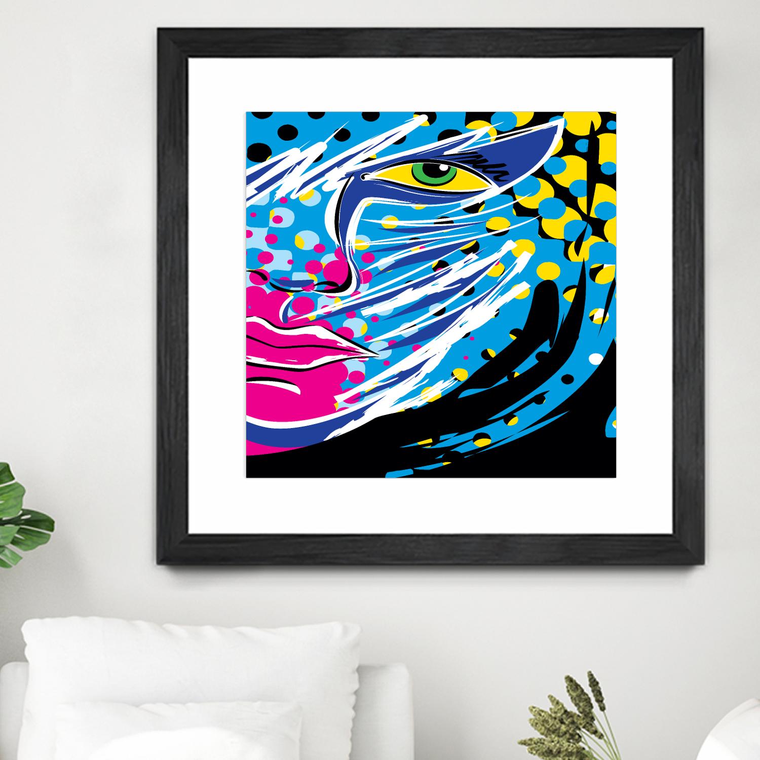 Pandore by Ray Lengelé on GIANT ART - pink animé face