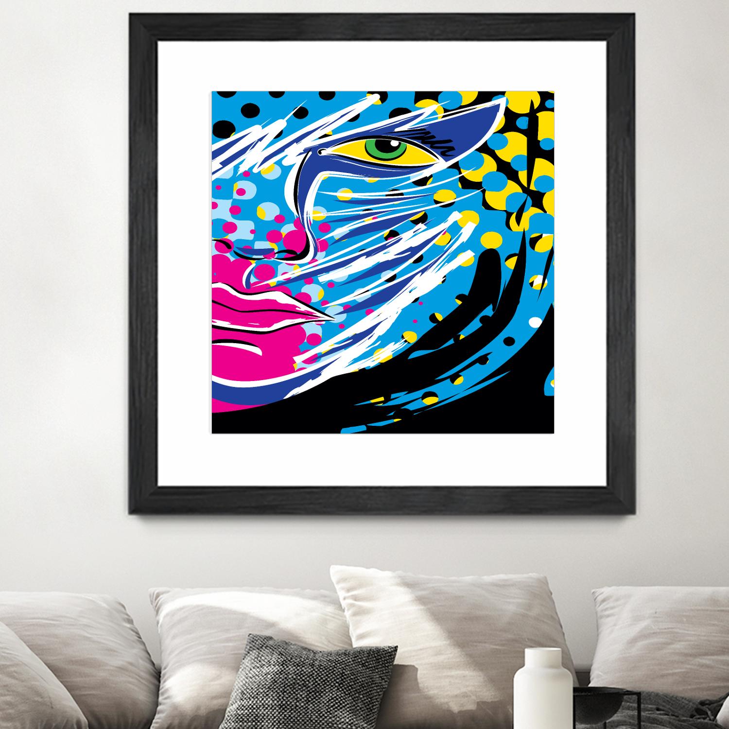 Pandore by Ray Lengelé on GIANT ART - pink animé face