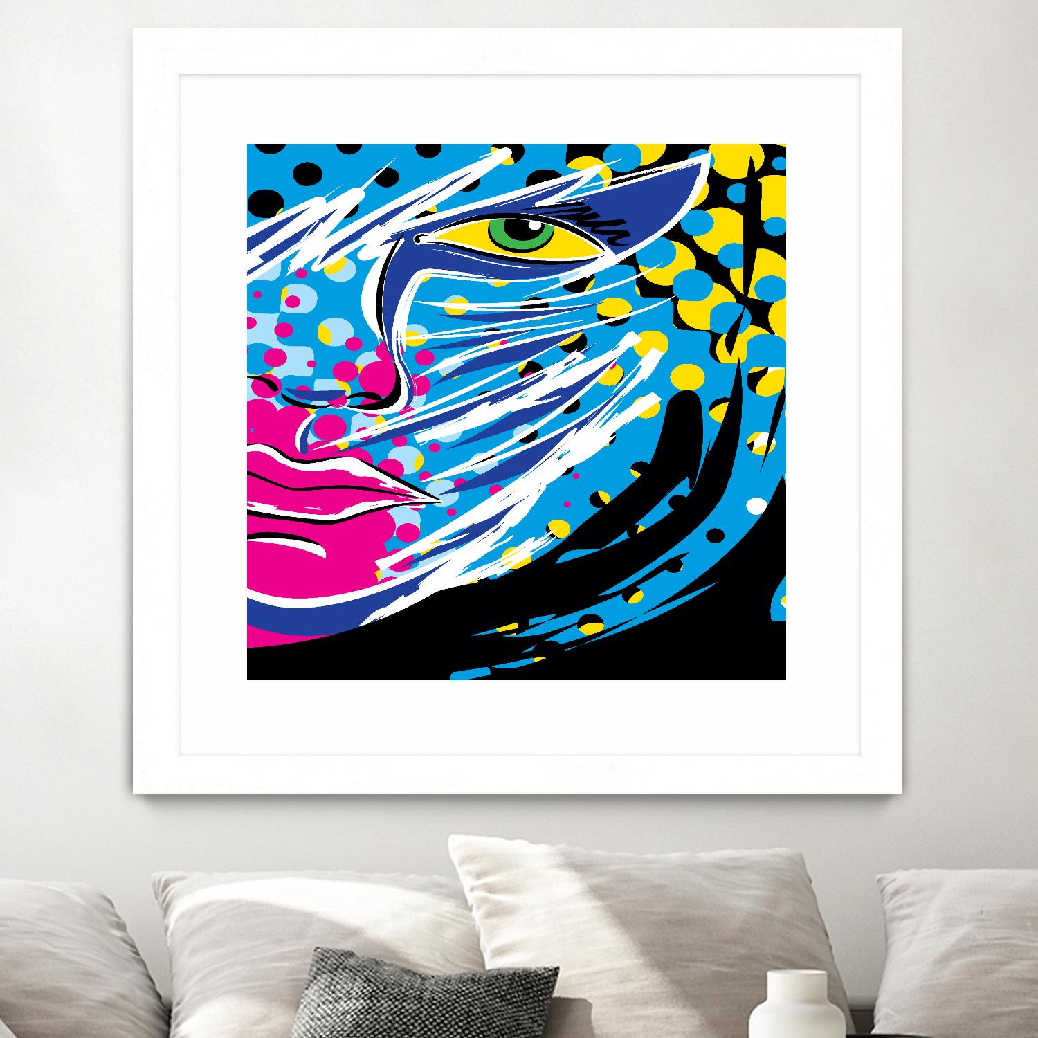 Pandore by Ray Lengelé on GIANT ART - pink animé face