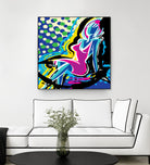 Sitting by Ray Lengelé on GIANT ART - pink animé woman