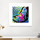 Sitting by Ray Lengelé on GIANT ART - pink animé woman