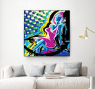 Sitting by Ray Lengelé on GIANT ART - pink animé woman