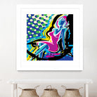 Sitting by Ray Lengelé on GIANT ART - pink animé woman