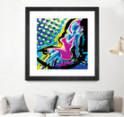 Sitting by Ray Lengelé on GIANT ART - pink animé woman