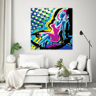 Sitting by Ray Lengelé on GIANT ART - pink animé woman