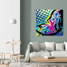 Sitting by Ray Lengelé on GIANT ART - pink animé woman