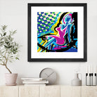 Sitting by Ray Lengelé on GIANT ART - pink animé woman