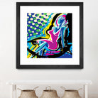 Sitting by Ray Lengelé on GIANT ART - pink animé woman