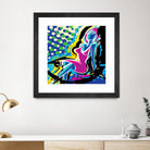 Sitting by Ray Lengelé on GIANT ART - pink animé woman