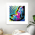 Sitting by Ray Lengelé on GIANT ART - pink animé woman