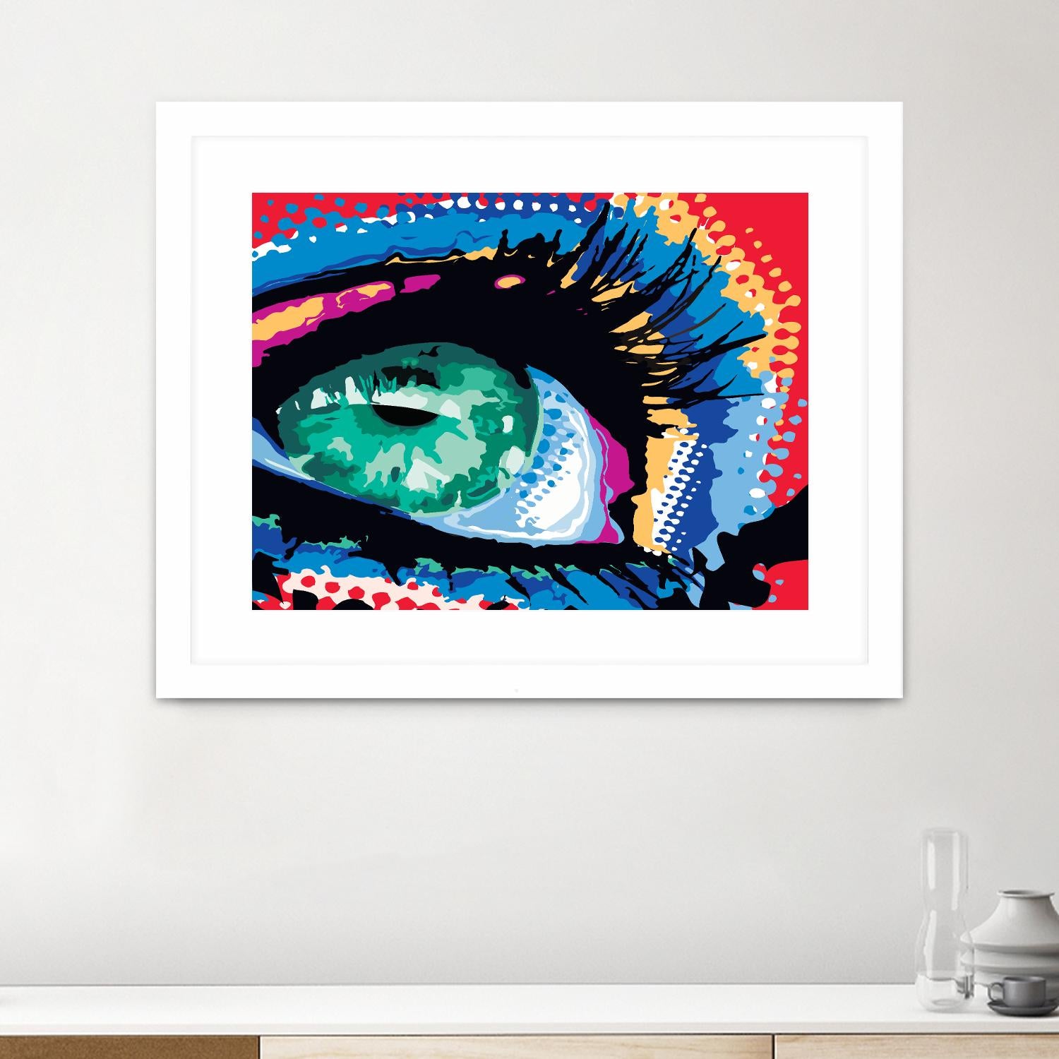 Iced Eye by Ray Lengelé on GIANT ART - red figurative cils