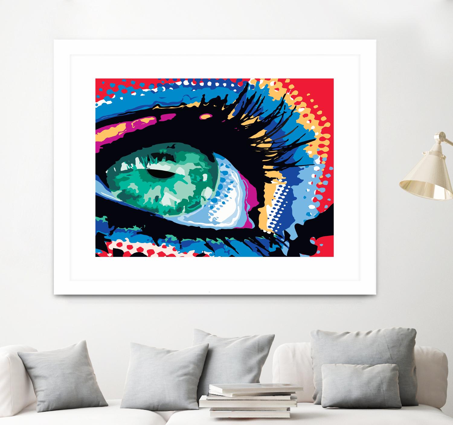 Iced Eye by Ray Lengelé on GIANT ART - red figurative cils