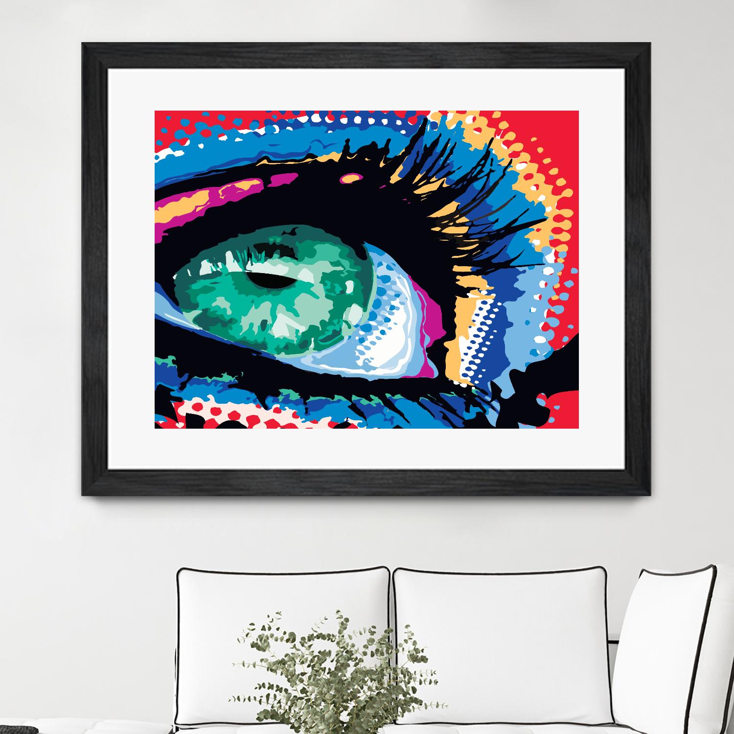 Iced Eye by Ray Lengelé on GIANT ART - red figurative cils