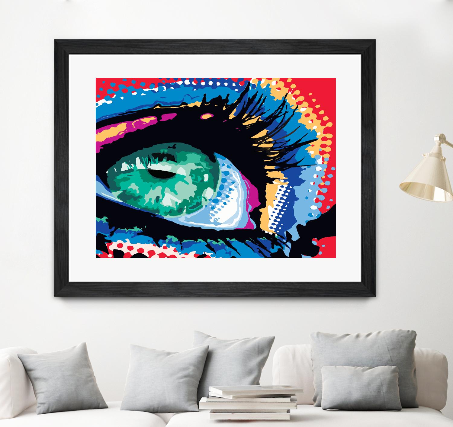 Iced Eye by Ray Lengelé on GIANT ART - red figurative cils