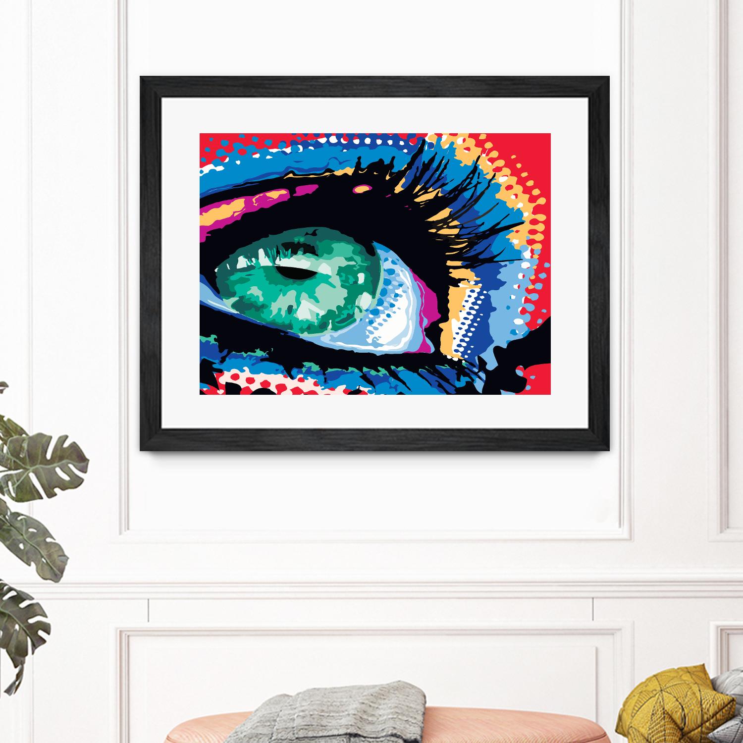 Iced Eye by Ray Lengelé on GIANT ART - red figurative cils