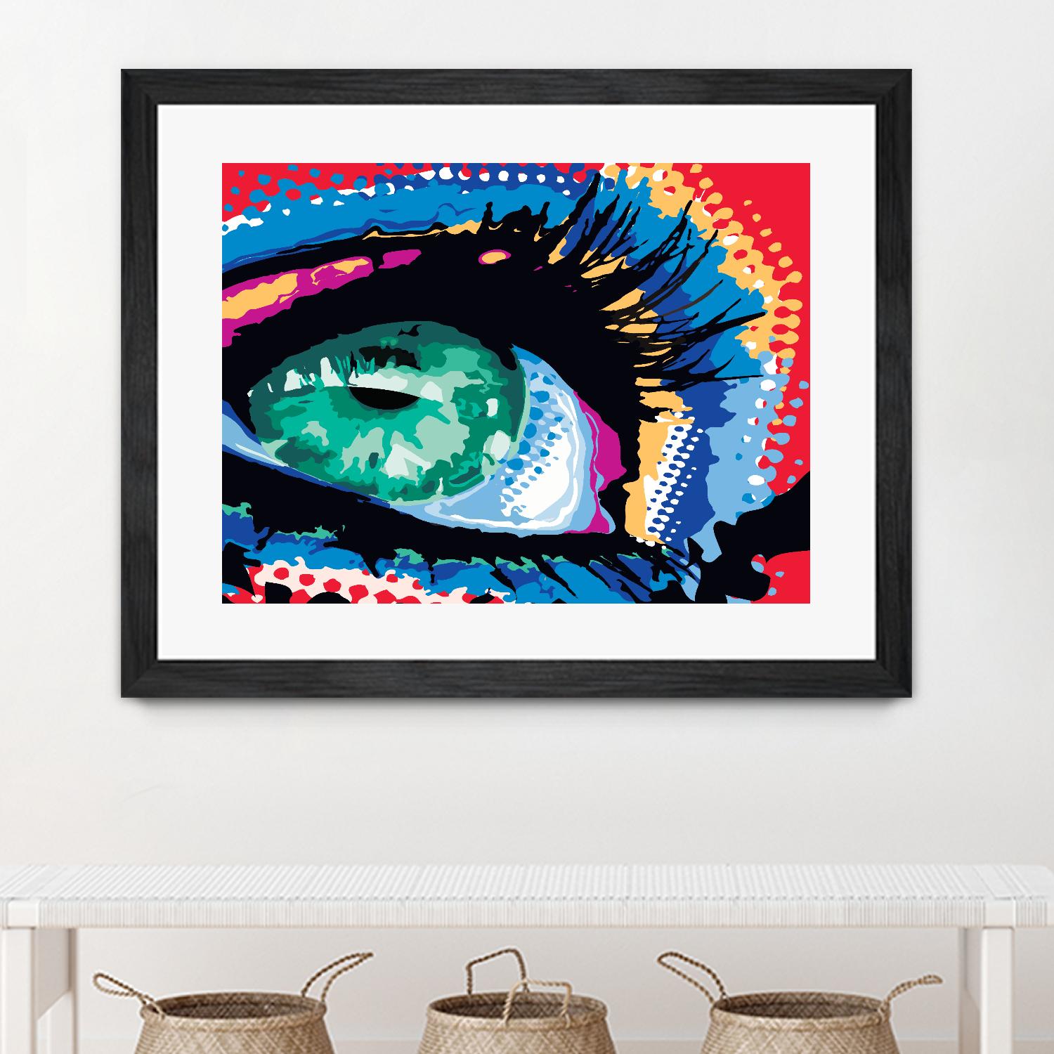 Iced Eye by Ray Lengelé on GIANT ART - red figurative cils