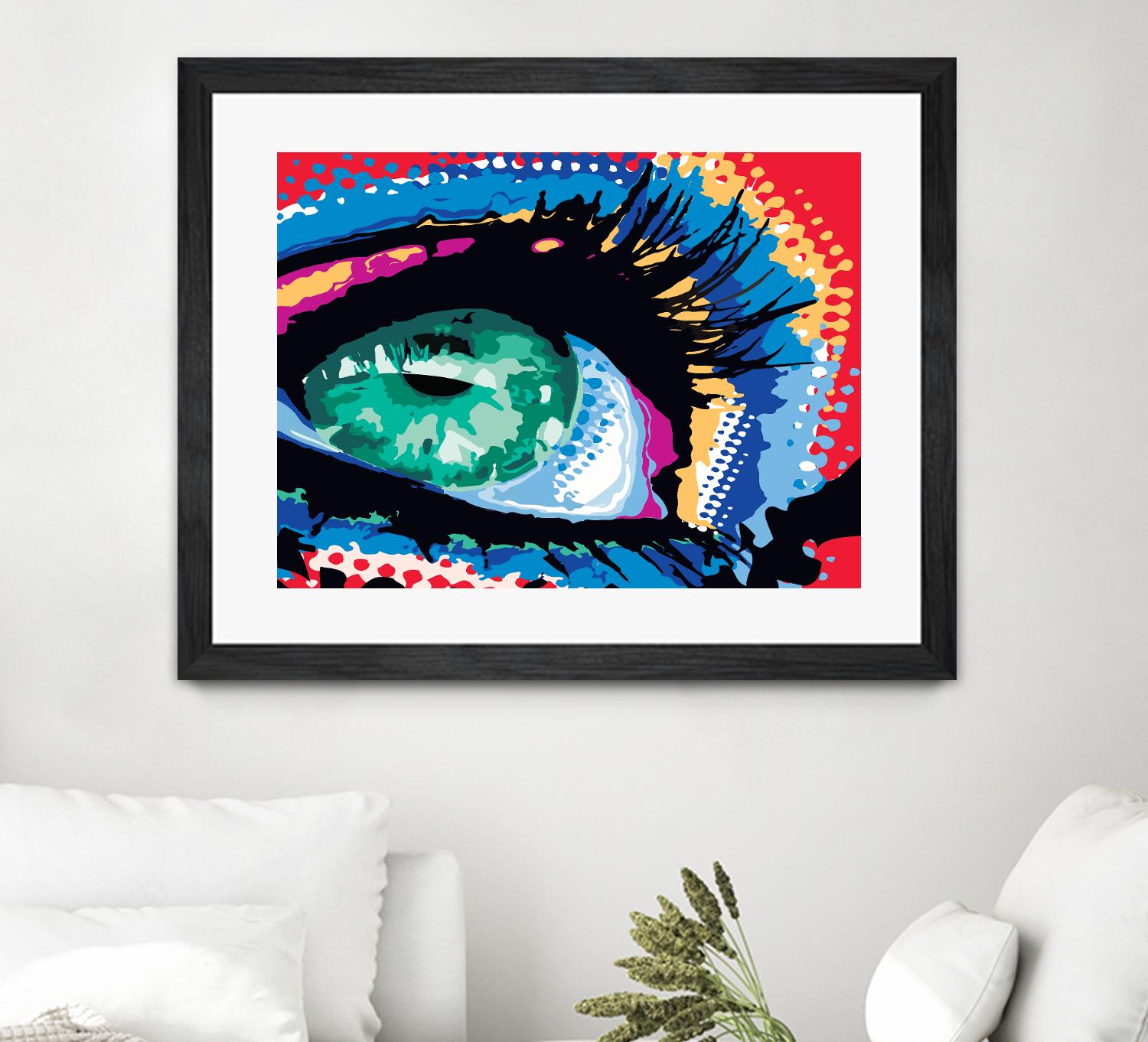 Iced Eye by Ray Lengelé on GIANT ART - red figurative cils