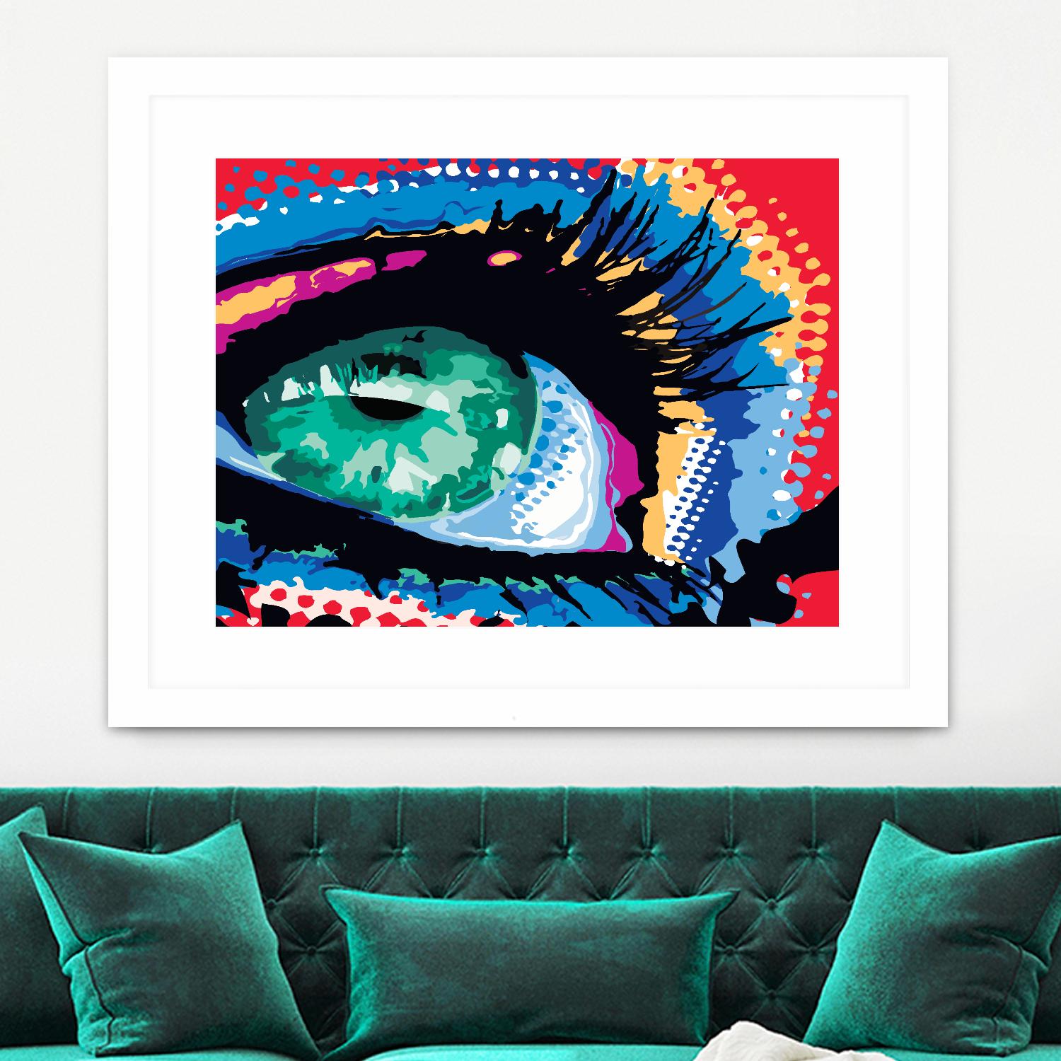 Iced Eye by Ray Lengelé on GIANT ART - red figurative cils