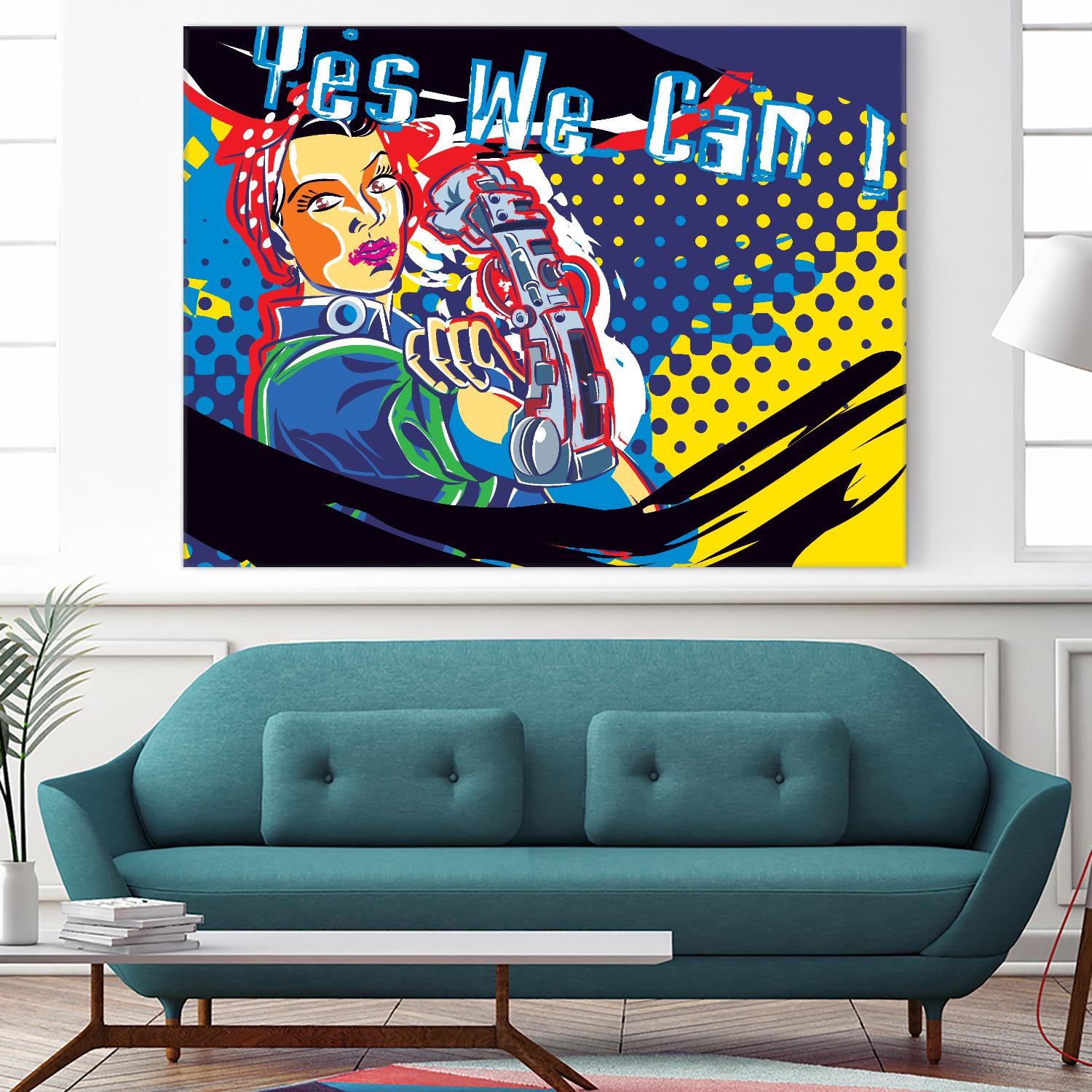 Yesss! by Ray Lengelé on GIANT ART - blue typography strong