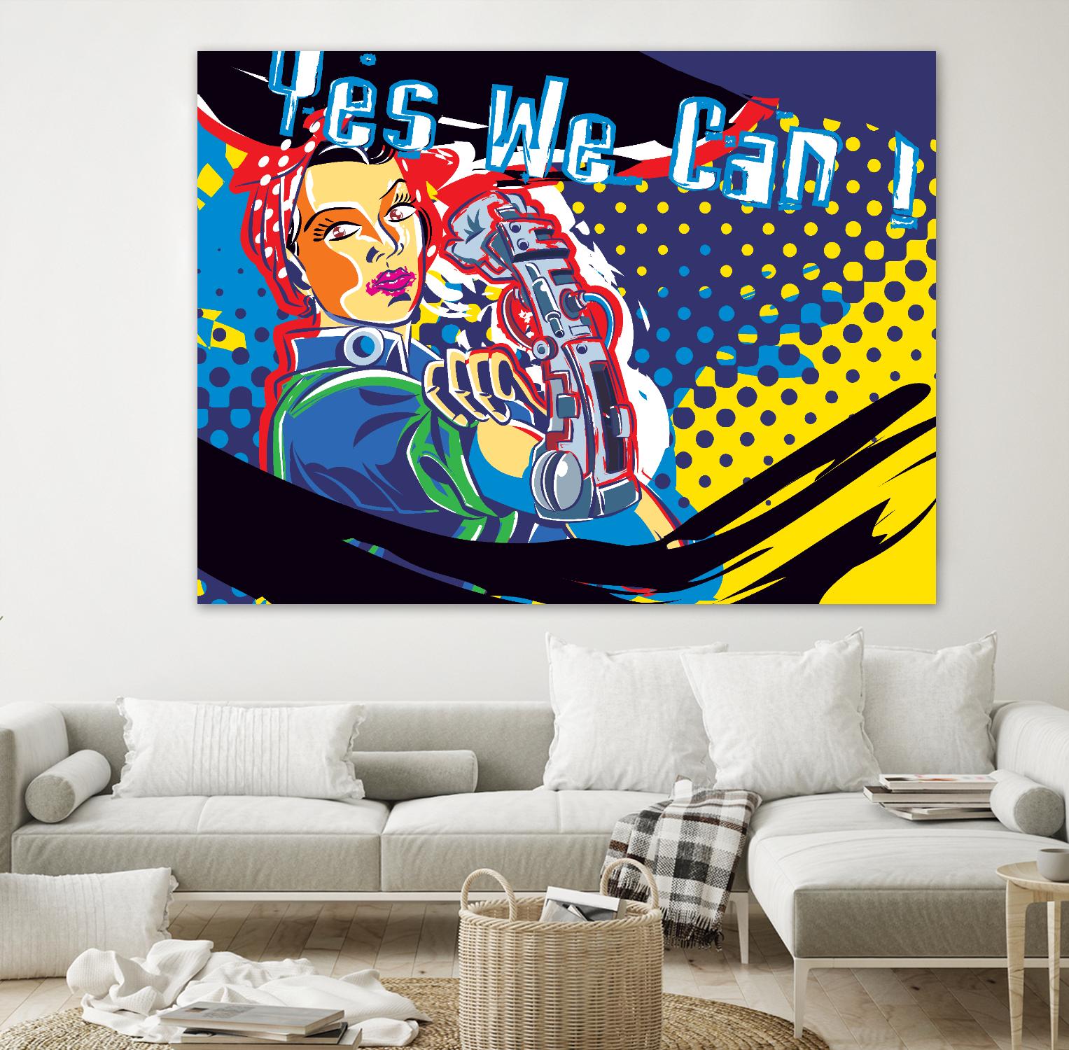 Yesss! by Ray Lengelé on GIANT ART - blue typography strong