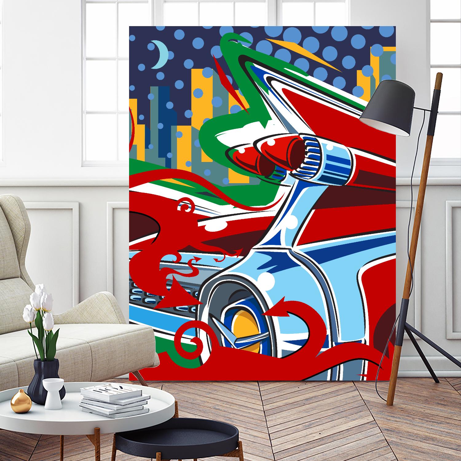 Cady Yak by Ray Lengelé on GIANT ART - red animé automobile