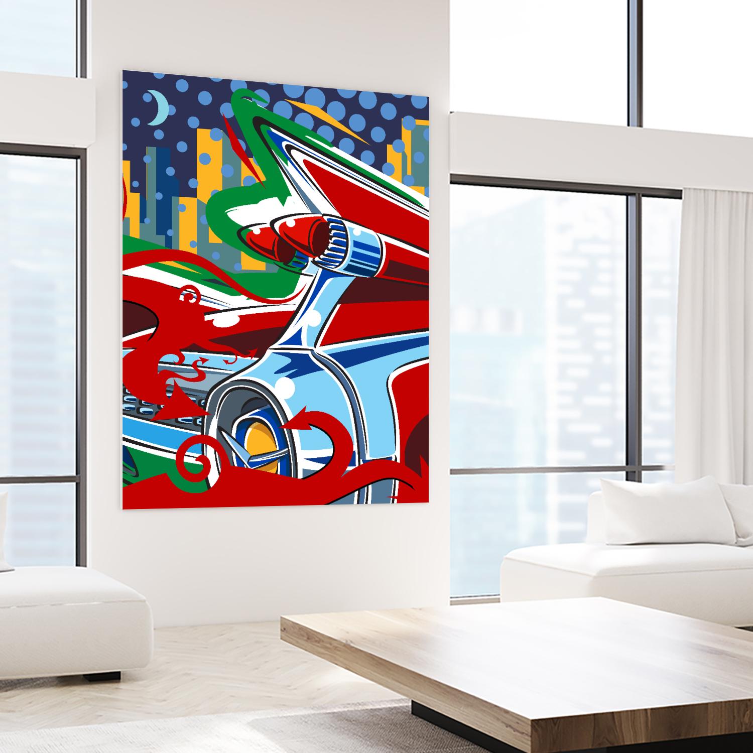 Cady Yak by Ray Lengelé on GIANT ART - red animé automobile