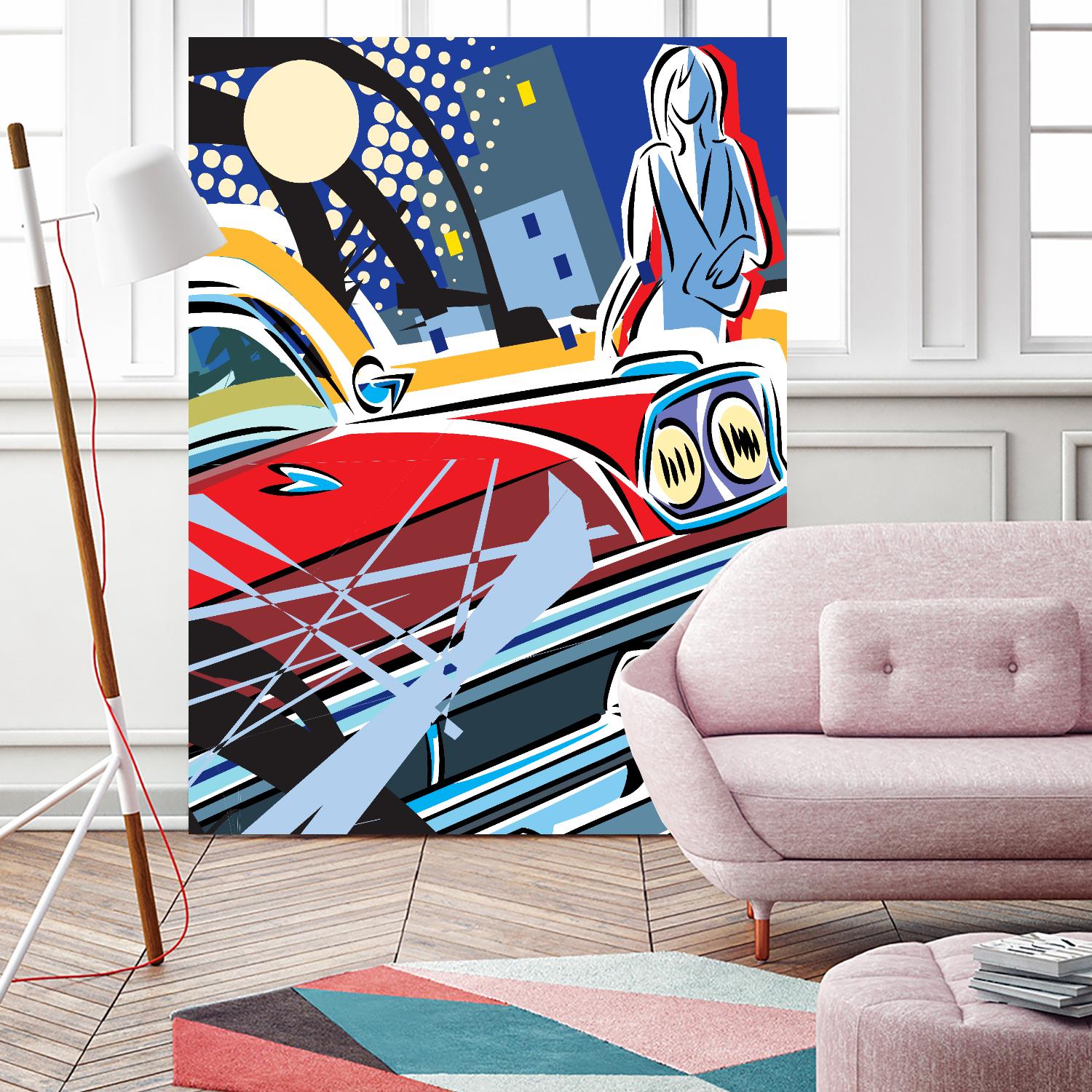 City Car by Ray Lengelé on GIANT ART - red animé automobile