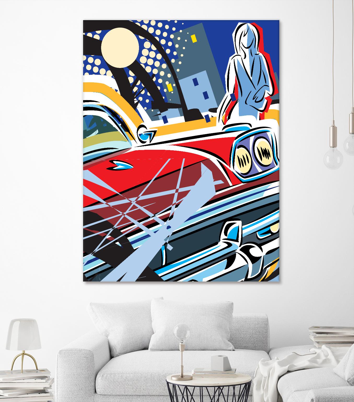 City Car by Ray Lengelé on GIANT ART - red animé automobile
