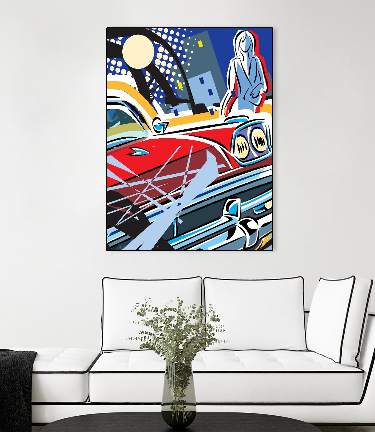 City Car by Ray Lengelé on GIANT ART - red animé automobile