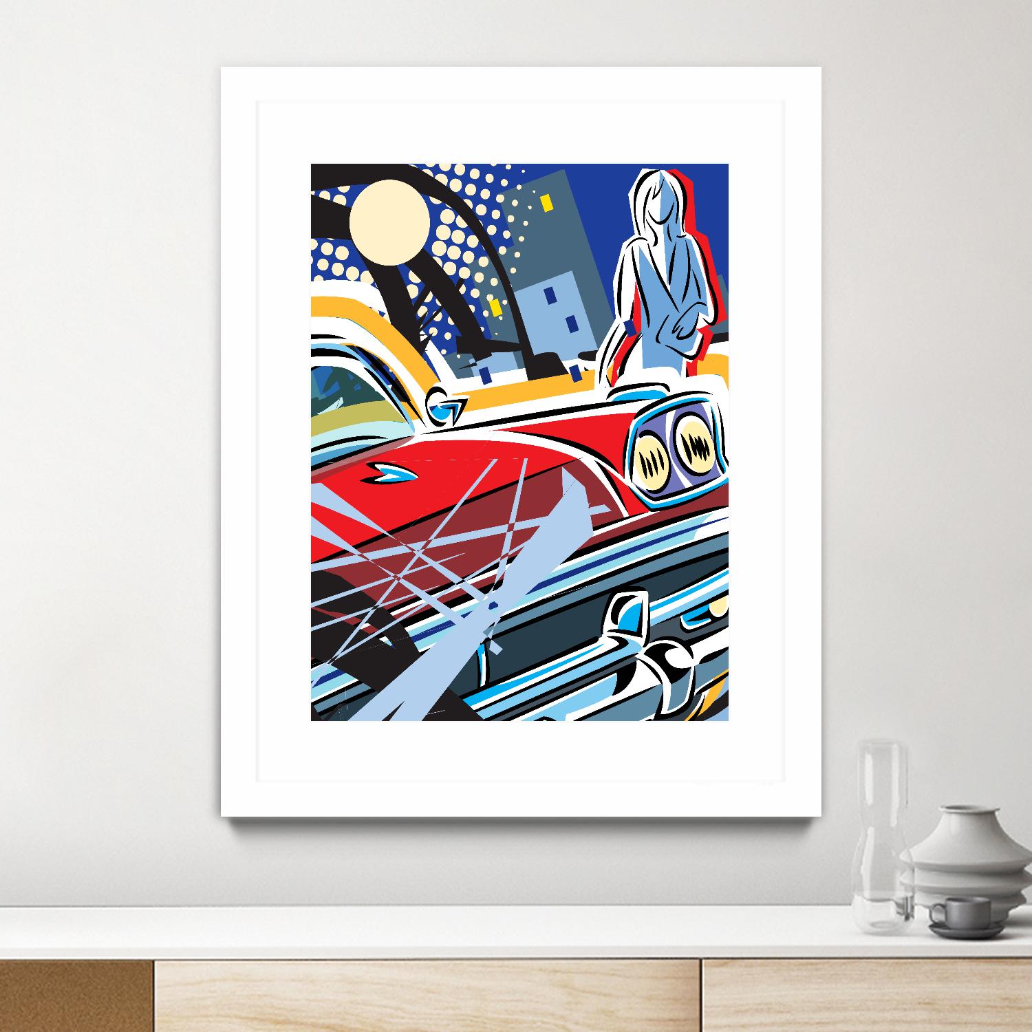 City Car by Ray Lengelé on GIANT ART - red animé automobile