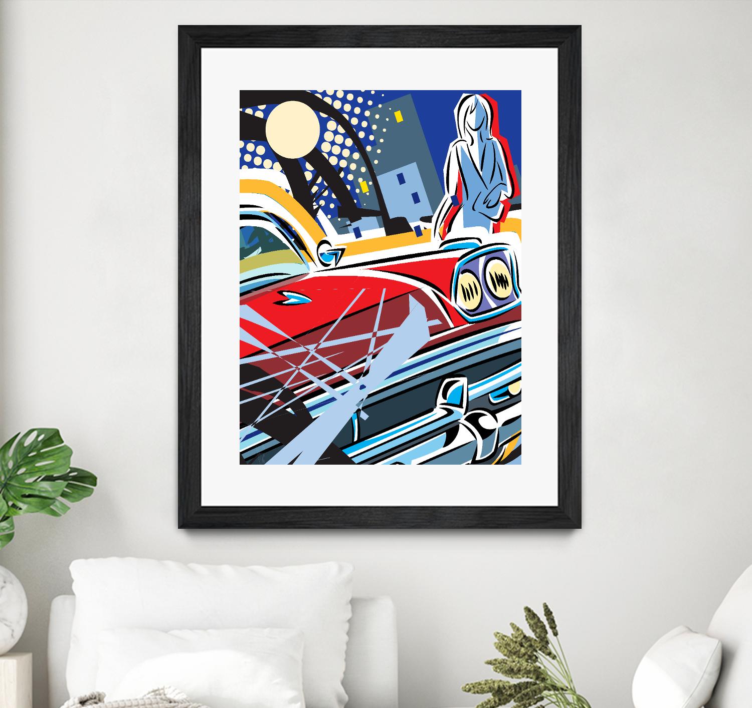 City Car by Ray Lengelé on GIANT ART - red animé automobile