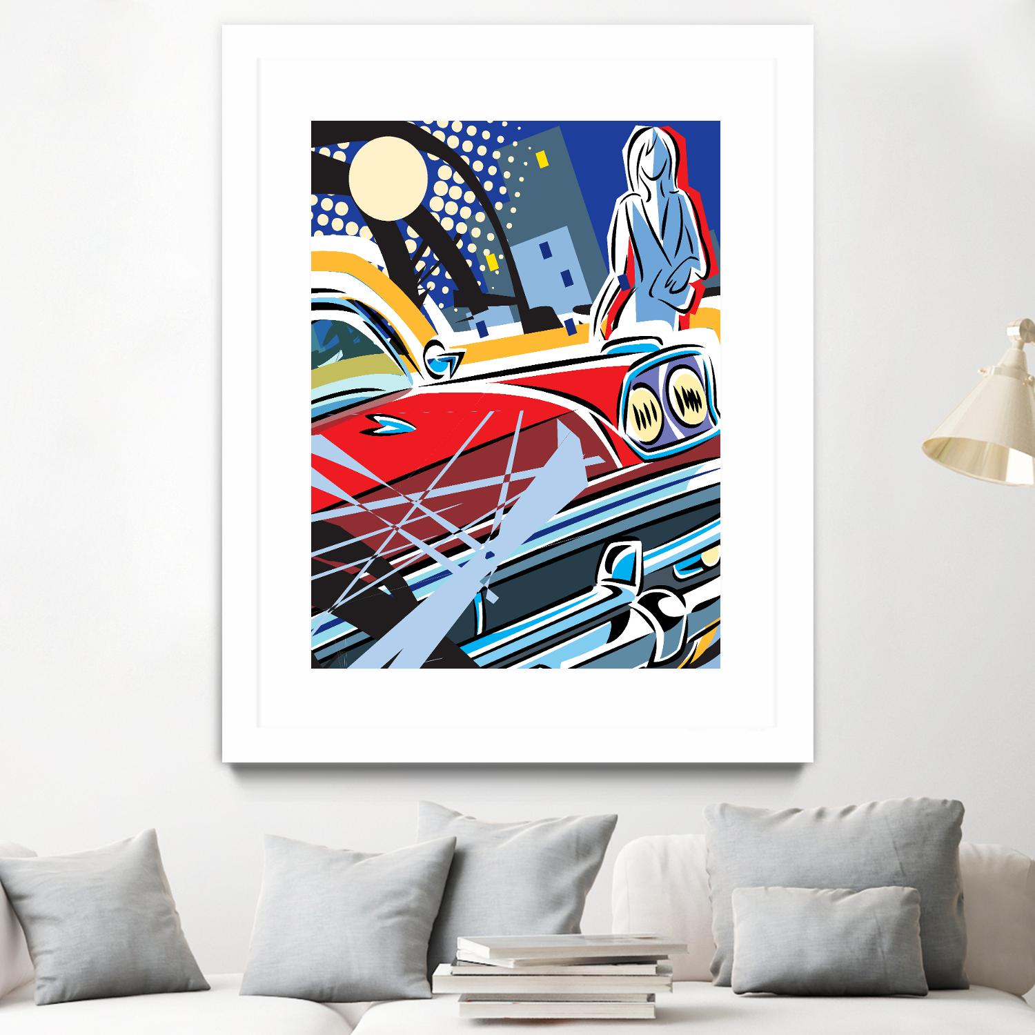 City Car by Ray Lengelé on GIANT ART - red animé automobile