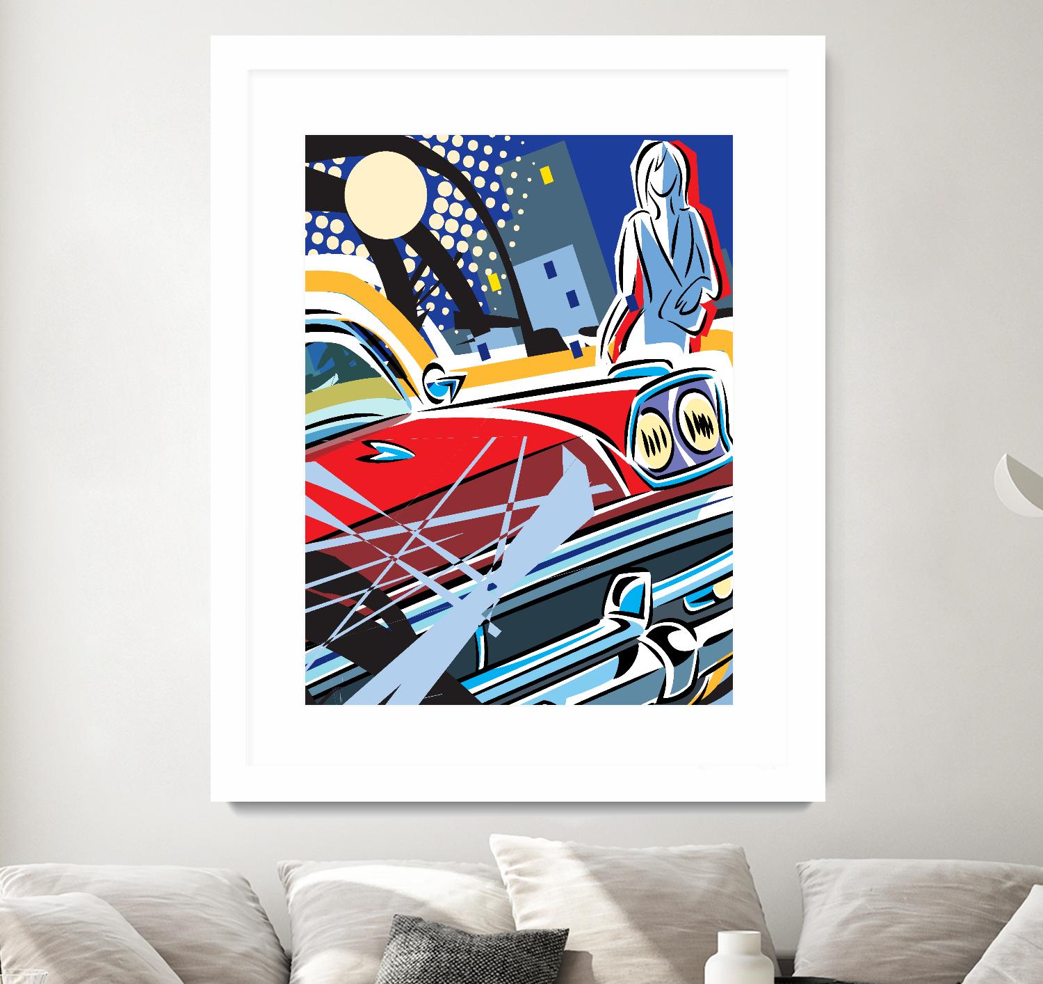 City Car by Ray Lengelé on GIANT ART - red animé automobile