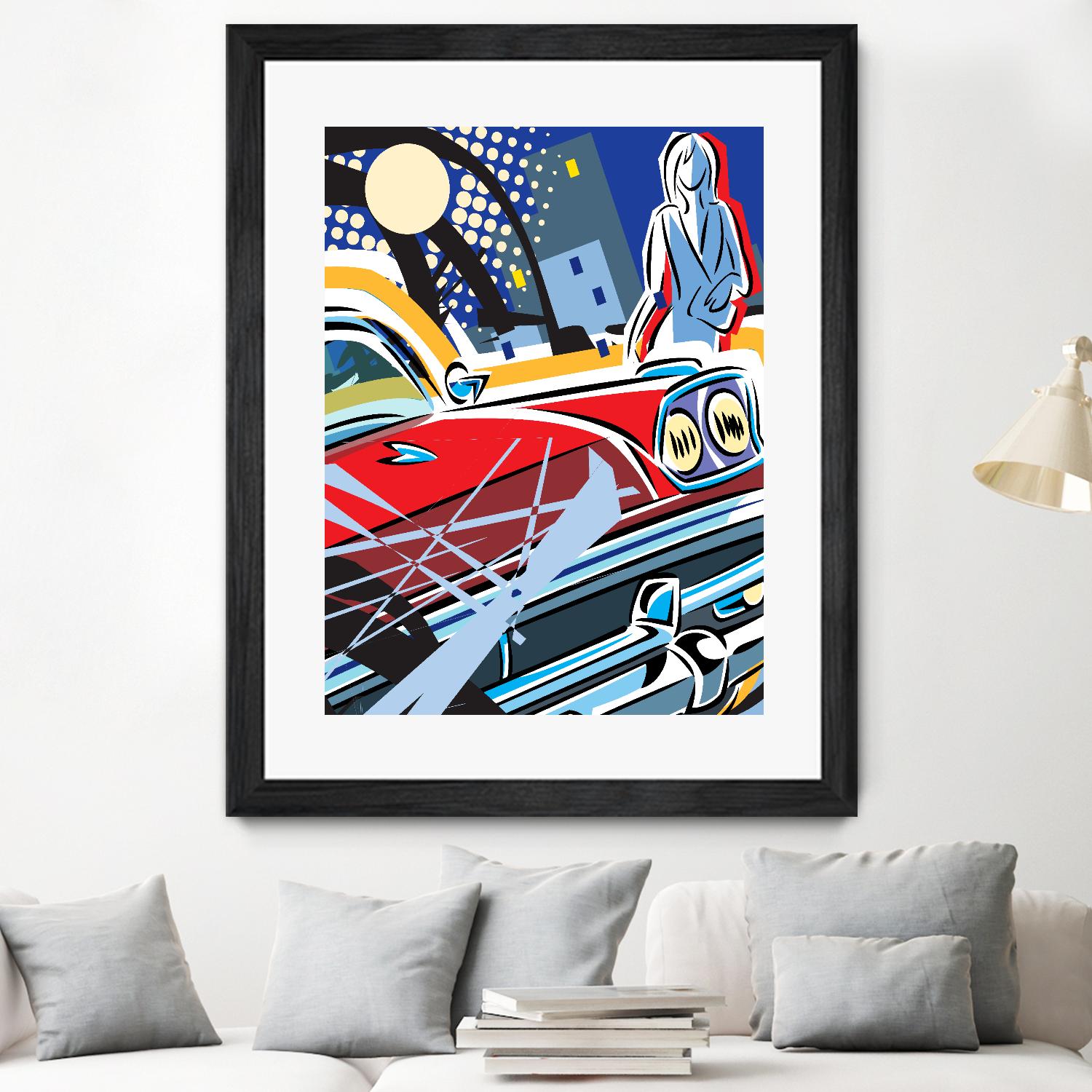 City Car by Ray Lengelé on GIANT ART - red animé automobile