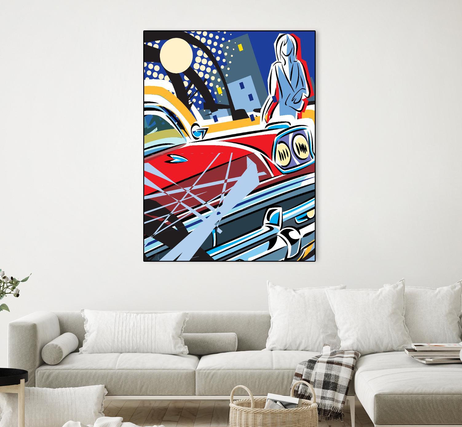 City Car by Ray Lengelé on GIANT ART - red animé automobile