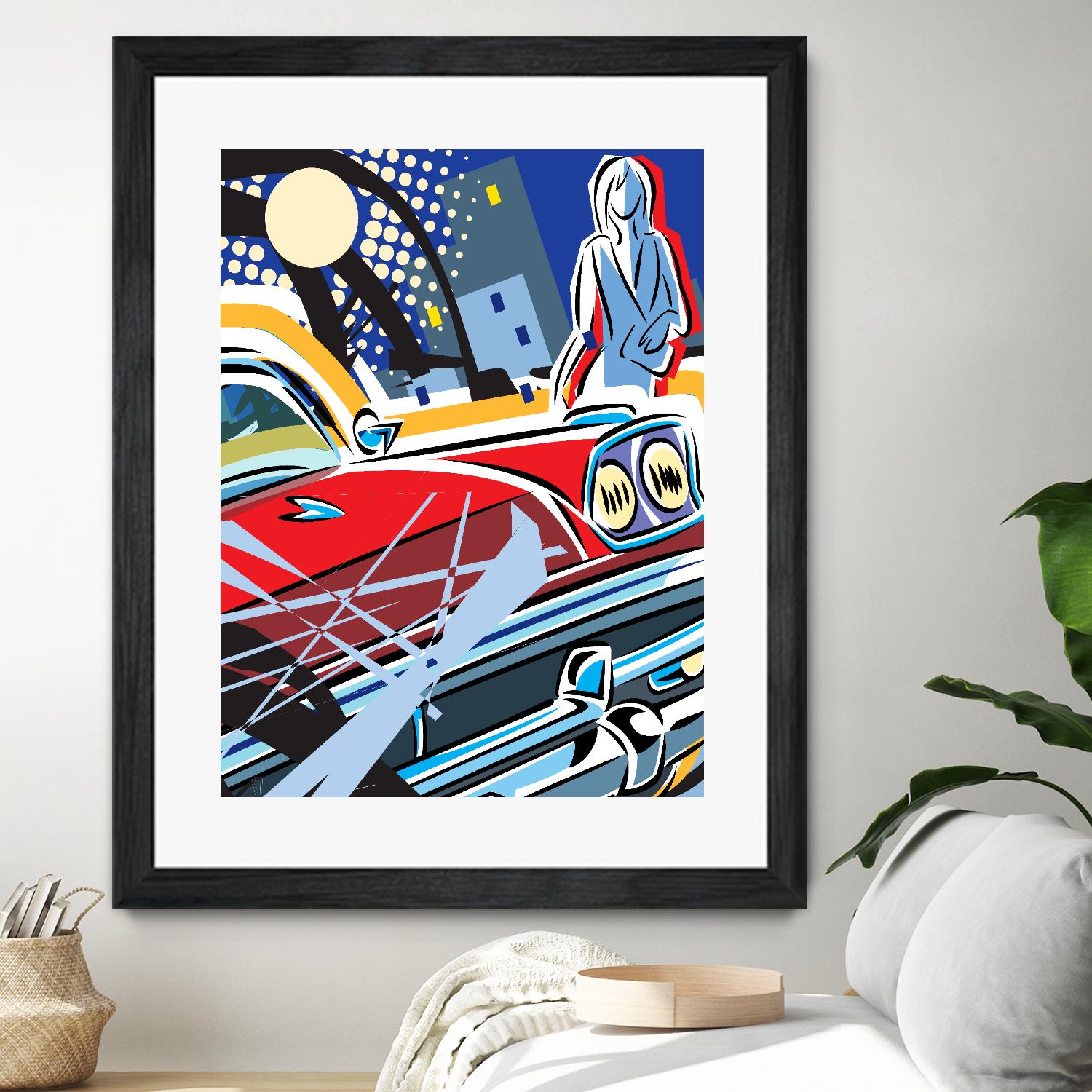 City Car by Ray Lengelé on GIANT ART - red animé automobile