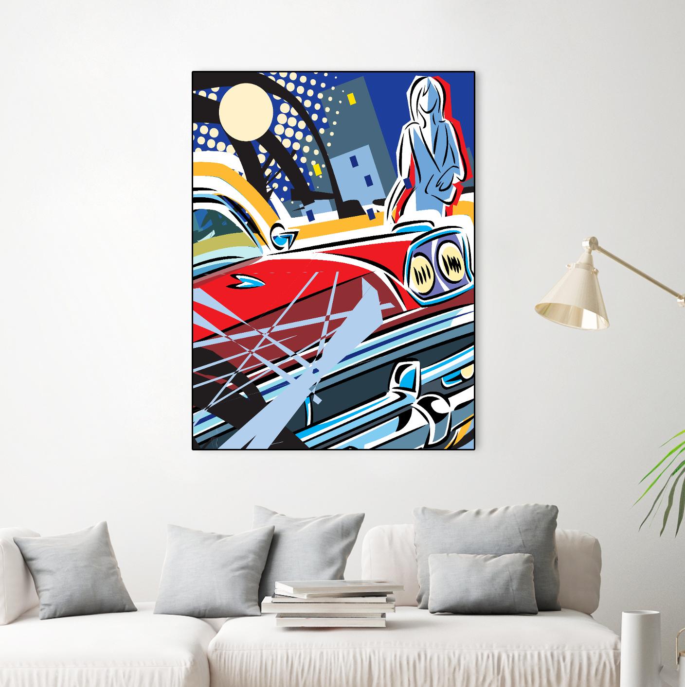 City Car by Ray Lengelé on GIANT ART - red animé automobile