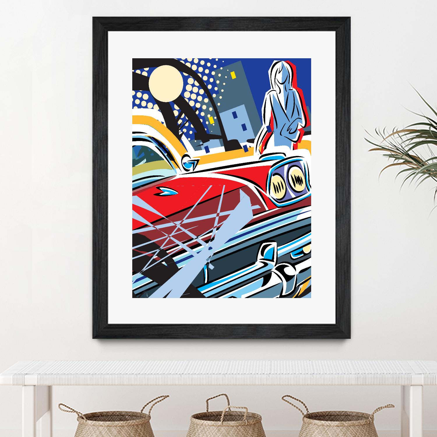 City Car by Ray Lengelé on GIANT ART - red animé automobile