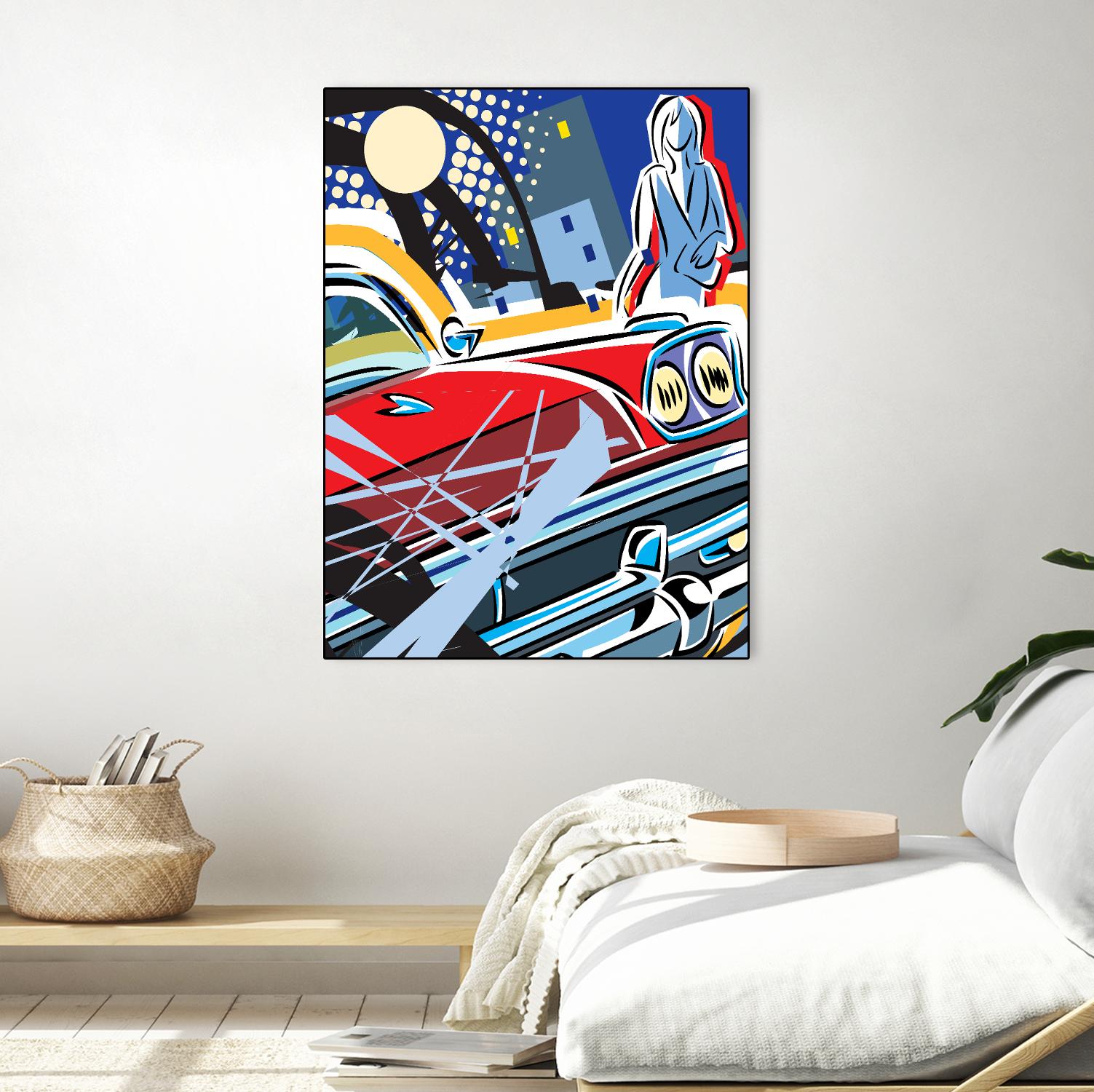 City Car by Ray Lengelé on GIANT ART - red animé automobile