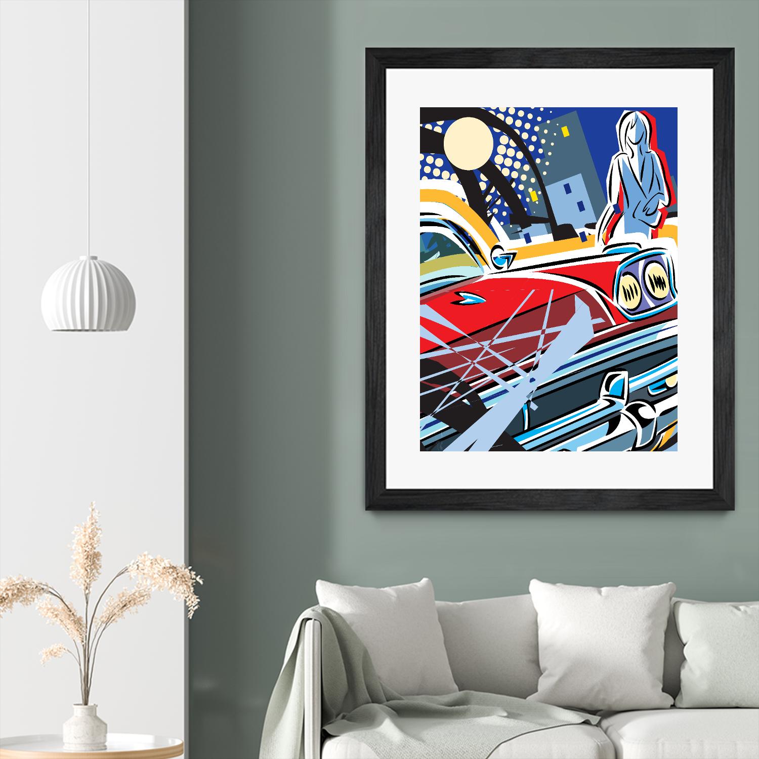 City Car by Ray Lengelé on GIANT ART - red animé automobile