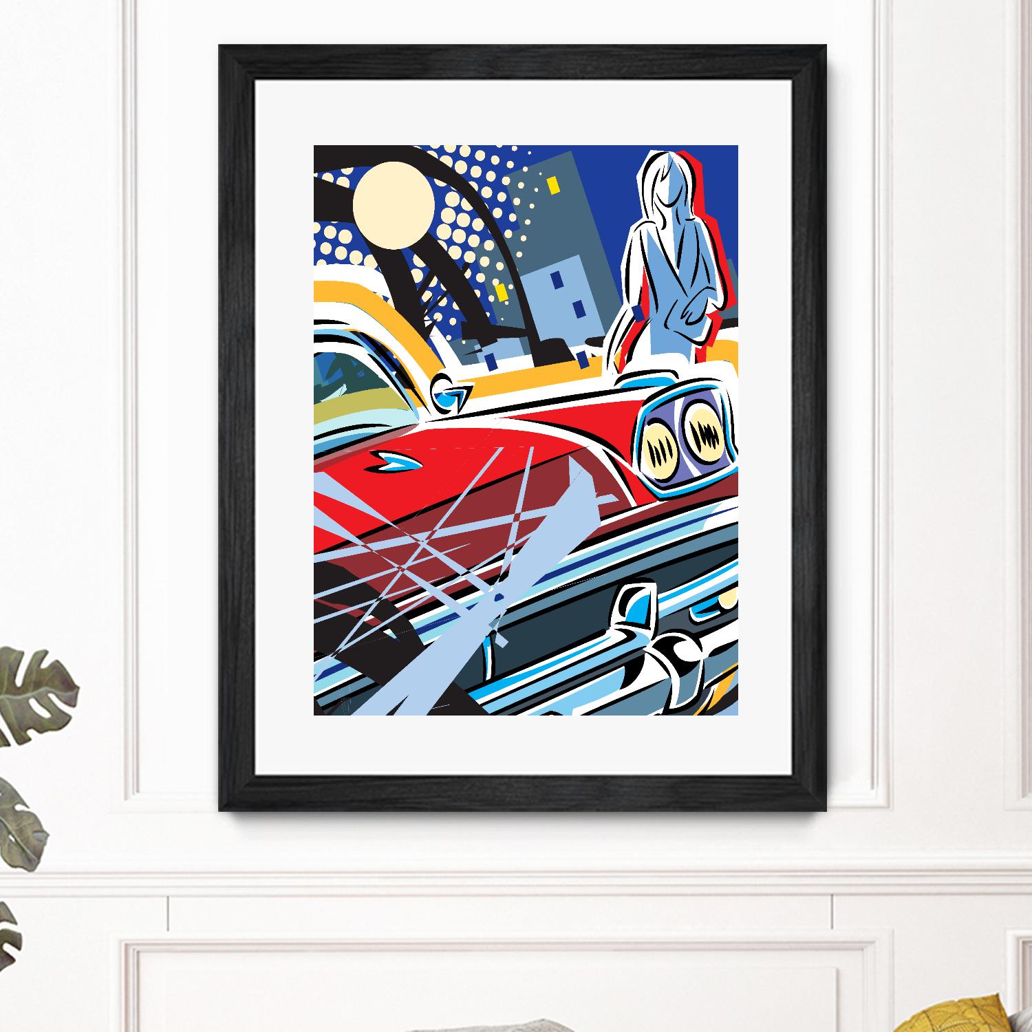 City Car by Ray Lengelé on GIANT ART - red animé automobile