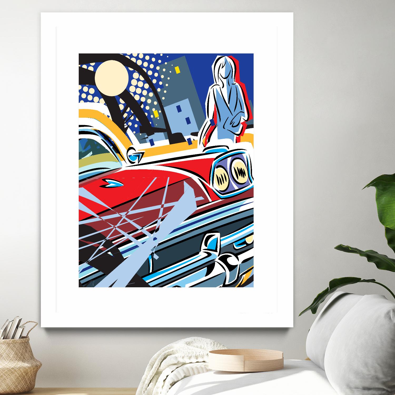 City Car by Ray Lengelé on GIANT ART - red animé automobile